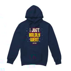Star Trek Mens Boldly Went Hoodie - S, Navy