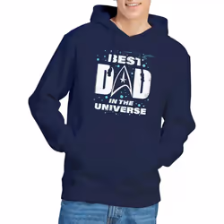 Star Trek Mens Best Dad in the Universe Fathers Day Hoodie - XXL, Navy