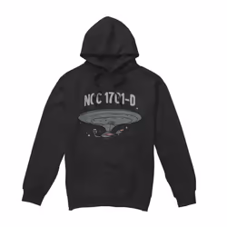 Star Trek Mens The Next Generation Hoodie - L, Black
