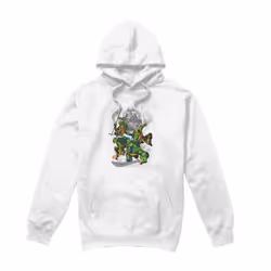 Teenage Mutant Ninja Turtles Mens Shredder And Turtles Comic Hoodie - S, White
