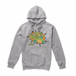 Teenage Mutant Ninja Turtles Mens Funny Face Turtles Hoodie - XXL, Sport Heather
