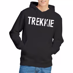 Star Trek Mens Trekkie Hoodie - XXL, Black