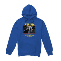 Star Trek Mens The Enterprise Incident Hoodie - XXL, Royal Blue