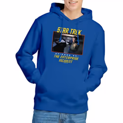 Star Trek Mens The Enterprise Incident Hoodie - XXL, Royal Blue
