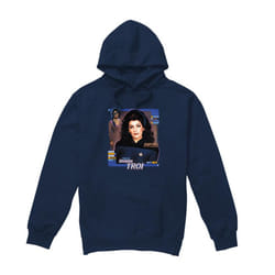 Star Trek Mens Deanna Troi Hoodie - M, Navy