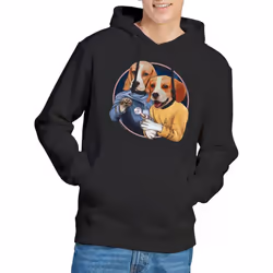 Star Trek Mens Dogs Hoodie - M, Black