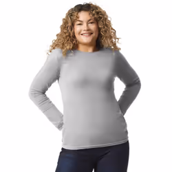 Gildan Unisex Adult Softstyle Plain Long-Sleeved T-Shirt - 3XL, Sport Grey