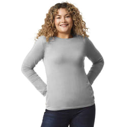 Gildan Unisex Adult Softstyle Plain Long-Sleeved T-Shirt - 3XL, Sport Grey