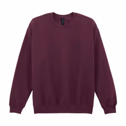 Gildan Mens Midweight Crew Neck Sweatshirt - 4XL, Maroon