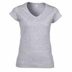 Gildan Womens/Ladies Softstyle V Neck T-Shirt - XL, Sports Grey