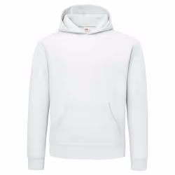 Fruit of the Loom Mens Supercotton Plain Hooded Sweatshirt - XL, White
