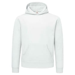 Fruit of the Loom Mens Supercotton Plain Hooded Sweatshirt - XL, White