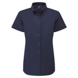 Premier Womens/Ladies Supreme Oxford Short-Sleeved Formal Shirt - XXS, Navy