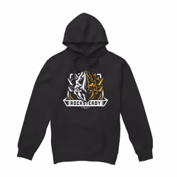 Teenage Mutant Ninja Turtles Mens Rocksteady Hoodie - L, Black
