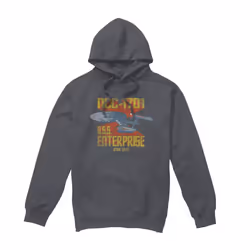 Star Trek Mens NCC-1701 Hoodie - XXL, Charcoal