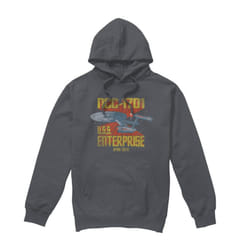 Star Trek Mens NCC-1701 Hoodie - XXL, Charcoal