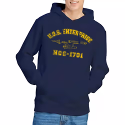 Star Trek Mens Enterprise Athletic Hoodie - XXL, Navy