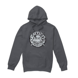 Teenage Mutant Ninja Turtles Mens Rebels Distressed Logo Hoodie - XXL, Charcoal
