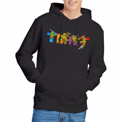 Teenage Mutant Ninja Turtles Mens Arcade Main Screen Hoodie - XL, Black