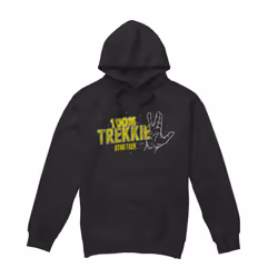 Star Trek Mens Trekkie Hoodie - S, Black