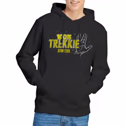 Star Trek Mens Trekkie Hoodie - S, Black