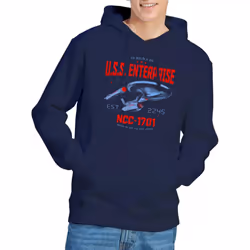 Star Trek Mens Stardate 2245 Hoodie - S, Navy