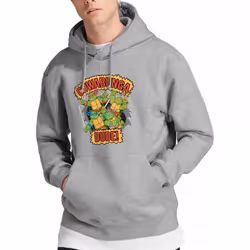 Teenage Mutant Ninja Turtles Mens Cowabunga Dude Hoodie - L, Sport Heather