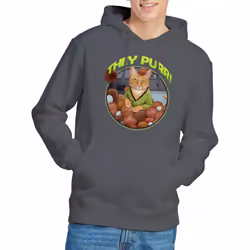 Star Trek Mens The Purr Hoodie - XXL, Charcoal