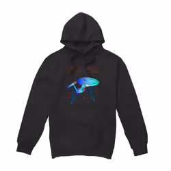Star Trek Mens Neon Hoodie - S, Black