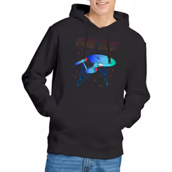 Star Trek Mens Neon Hoodie - S, Black