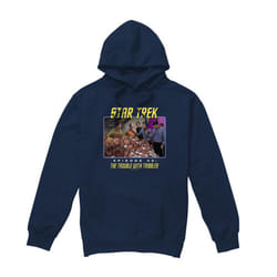 Star Trek Mens The Trouble with Tribbles Hoodie - XL, Navy
