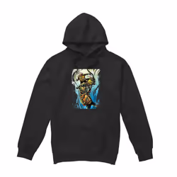 Teenage Mutant Ninja Turtles Mens Cool Rainbow Warriors Hoodie - XXL, Black