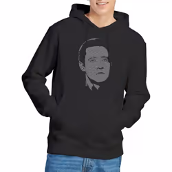 Star Trek Mens Data's Data Hoodie - S, Black