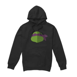 Teenage Mutant Ninja Turtles Mens Donatello Face Hoodie - M, Black