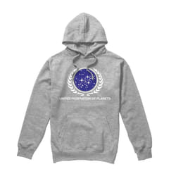 Star Trek Mens United Federation Logo Hoodie - XXL, Sport Heather