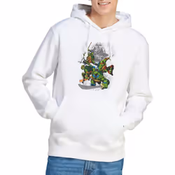 Teenage Mutant Ninja Turtles Mens Shredder And Turtles Comic Hoodie - M, White