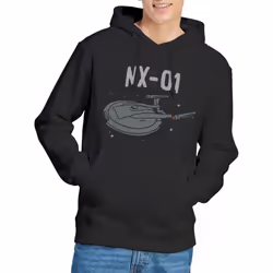 Star Trek Mens The OG NX Class Hoodie - XL, Black