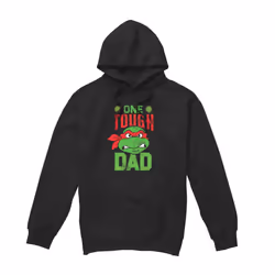 Teenage Mutant Ninja Turtles Mens One Tough Dad Fathers Day Hoodie - XL, Black