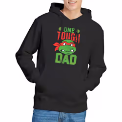 Teenage Mutant Ninja Turtles Mens One Tough Dad Fathers Day Hoodie - XL, Black
