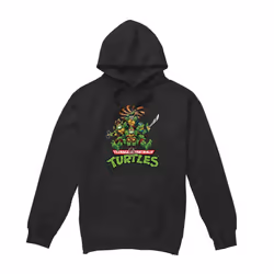 Teenage Mutant Ninja Turtles Mens Manga Turtles Hoodie - XXL, Black