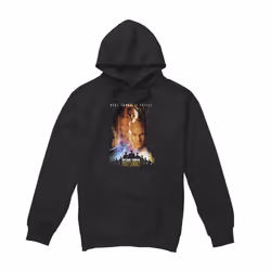 Star Trek Mens First Contact Hoodie - L, Black