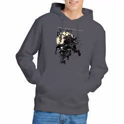 Teenage Mutant Ninja Turtles Mens Casey Jones Leaping Hoodie - S, Charcoal