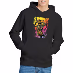 Teenage Mutant Ninja Turtles Mens Hot Rainbow Warriors Hoodie - S, Black