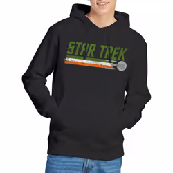 Star Trek Mens Irish Enterprise Hoodie - S, Black