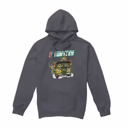 Teenage Mutant Ninja Turtles Mens Van Hoodie - L, Charcoal