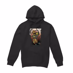 Teenage Mutant Ninja Turtles Mens Earthy Rainbow Warriors Hoodie - XL, Black