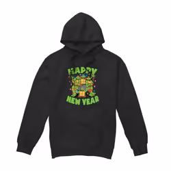 Teenage Mutant Ninja Turtles Mens Group New Year Hoodie - XXL, Black