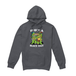Teenage Mutant Ninja Turtles Mens Have A Slice Day Hoodie - XXL, Charcoal