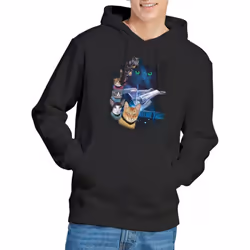 Star Trek Mens Feline Galaxy Hoodie - L, Black