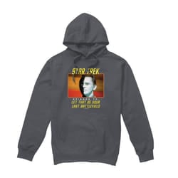 Star Trek Mens Last Battlefield Hoodie - XL, Charcoal